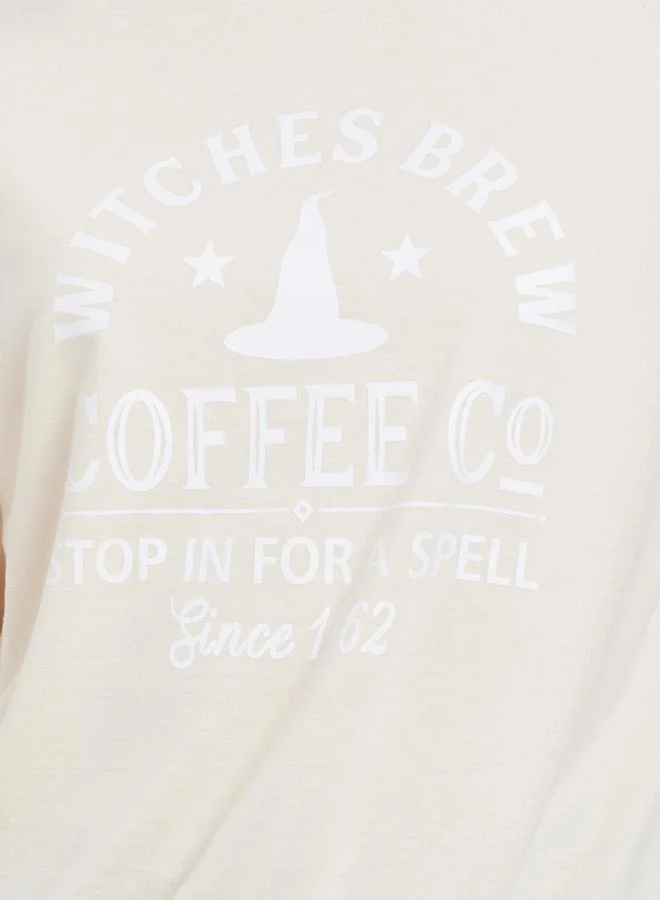 Take Two  Take Two Beige Graphic Print Long Sleeve T-Shirt for Women | Best Price UAE