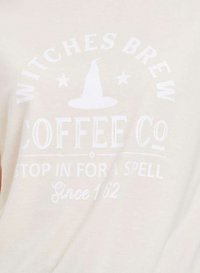 Take Two Beige Graphic Print Long Sleeve T-Shirt - Image 3