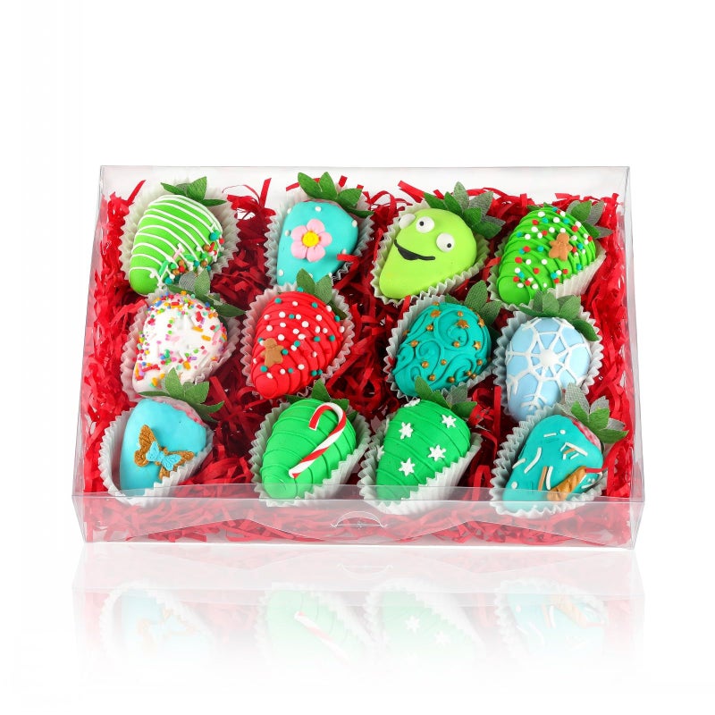 SLShePack 20PCS 10x7x2 inches Clear Bakery Boxes Strawberry, Cookie, Macaron & Gift Boxes for Party Favors - Image 3