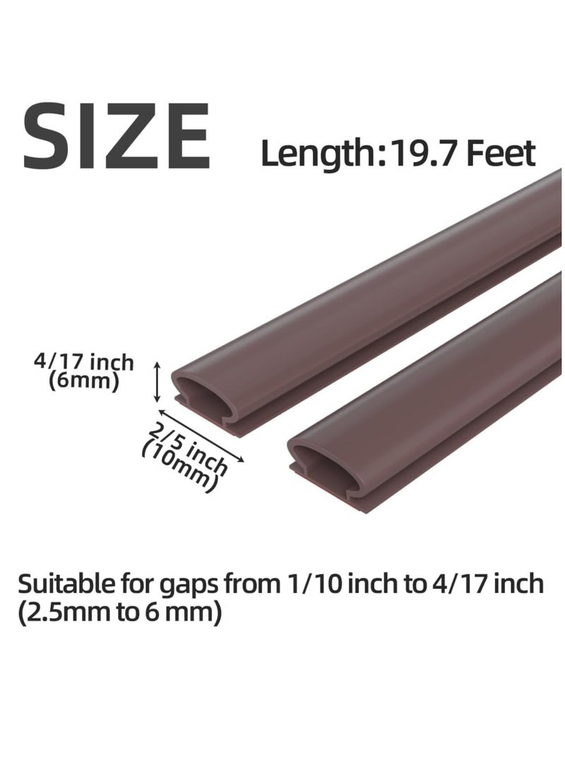 RATSAW - 6m Self Adhesive Door Seal Strip Insulation Weather Strip for Window and Door Soundproofing D Shape Weather stripping for Door Frame Gap Blocker - Image 1