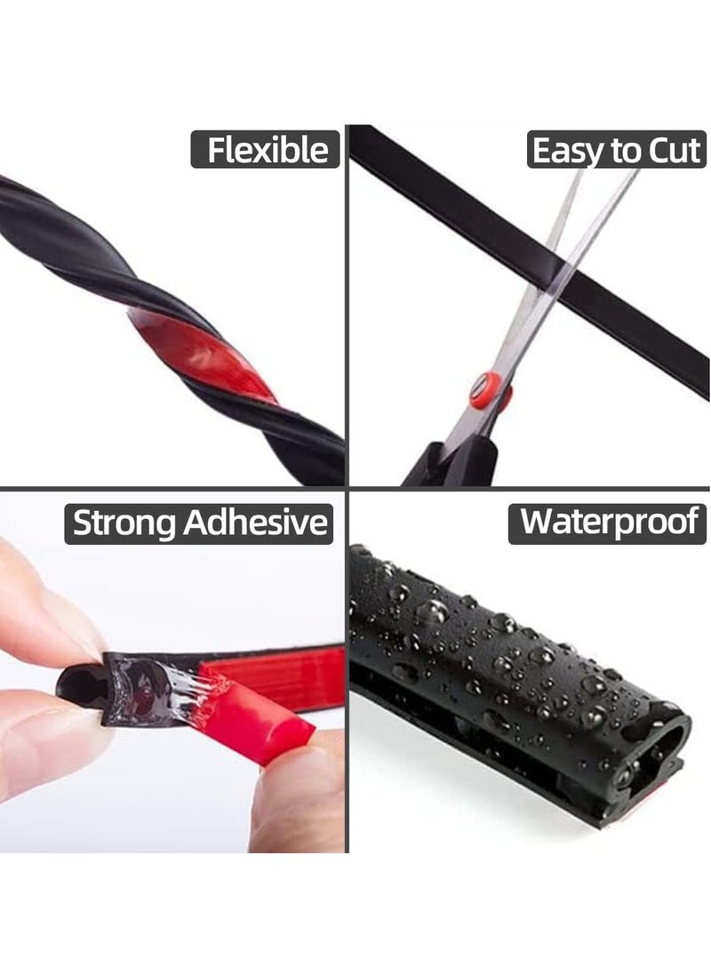RATSAW - 6m Self Adhesive Door Seal Strip Insulation Weather Strip for Window and Door Soundproofing D Shape Weather stripping for Door Frame Gap Blocker - Image 1