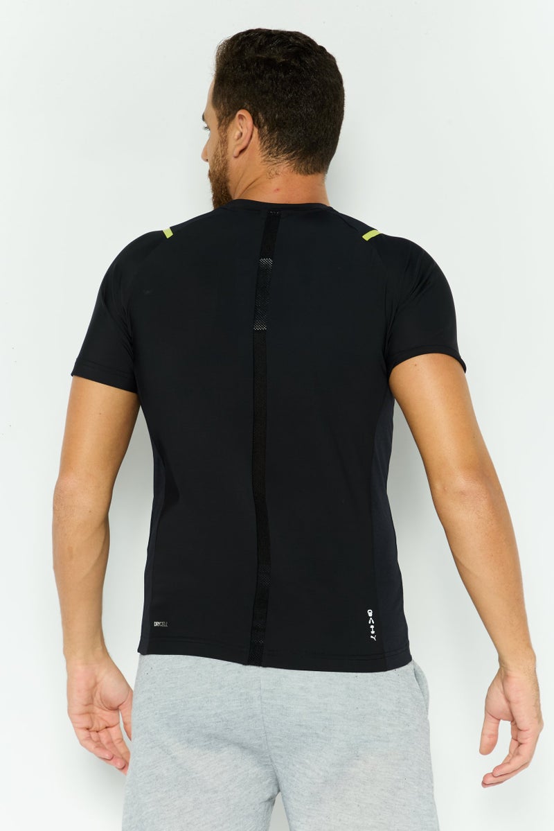 PUMA تي شيرت تدريب قصير الأكمام للرجال، رياضي، أسود - Image 4