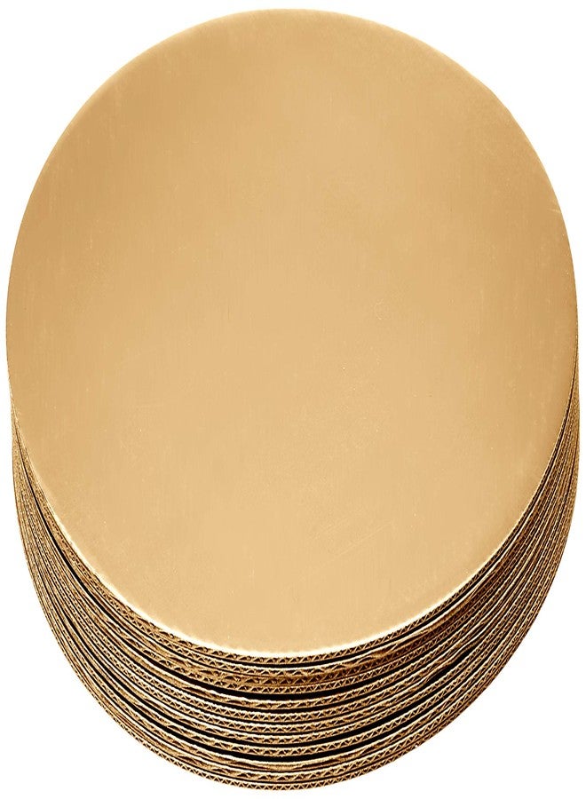 Fox Run 12-Piece Cardboard Cake Circle Base Set, 10 x 10 x 0.25 inches, Gold - Image 1