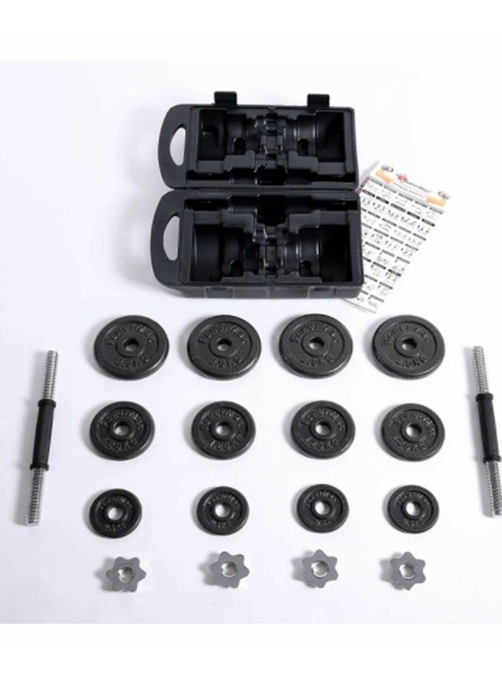 20kg Adjustable Detachable Weight Dumbbell, Heavy Duty Assembly Strength Training Dumbbell For Home Gym Workout - Image 3