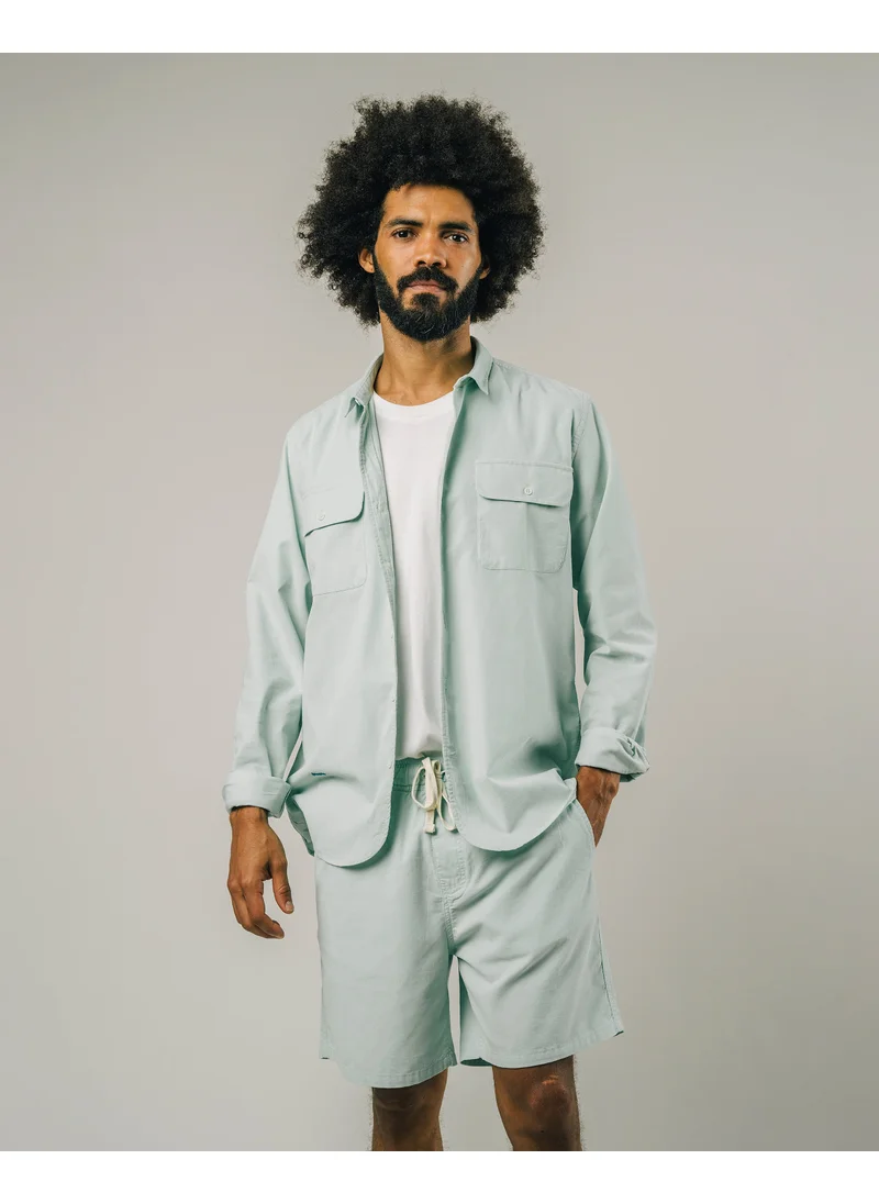 برافا فابريكس Lightweight Corduroy Shirt Acqua