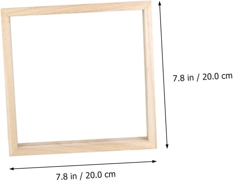 مجموعة إطارات عرض صور خشبية 3 قطع 20x20 سم إطار رسم DIY زجاج أكريليك لتزيين جدار فن رياض الأطفال - Image 2