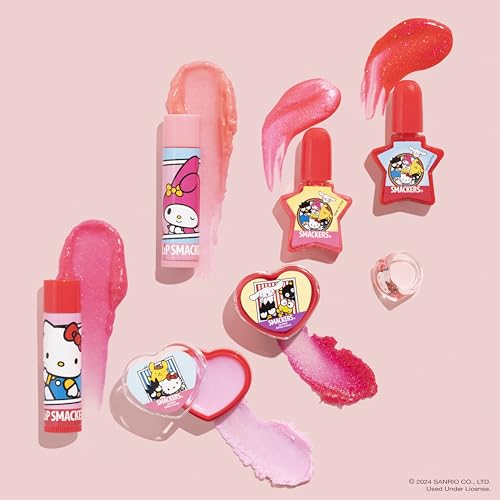 Lip Smacker Hello Kitty Nail Polish & Flavored Lip Balm Makeup Tote - Moisturizing Balms, Colorful Nail Polishes, Sanrio Accessory Ring, Stylish Tote Bag, Perfect Glam Gift for Hello Kitty Lovers - Image 4
