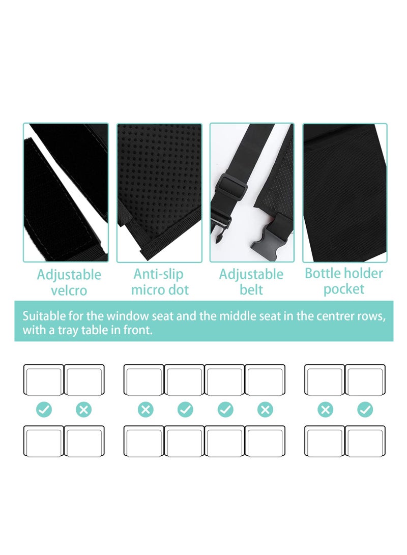 Portable Toddler Airplane Footrest Hammock, Travel Bed for Kids, Airplane Seat Extender for Comfortable Flying, Essential Travel Accessory for Children (Black) - Image 3