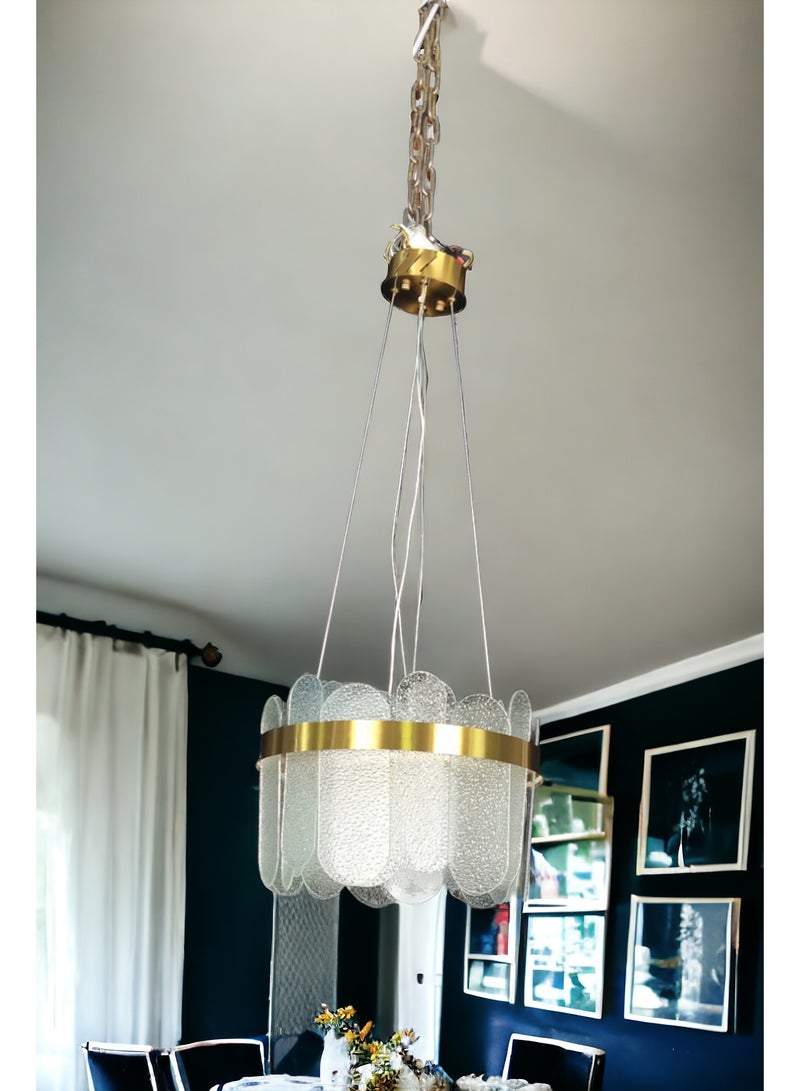 Visionary Designed Post-Modern Style Chandelier Oval Crystal Golden Ring Nordic Luxury Simple Modern Pendant Three Colour Remote Control LED Light For Villa Living Room Bedroom Cafe Dining Room - Image 4