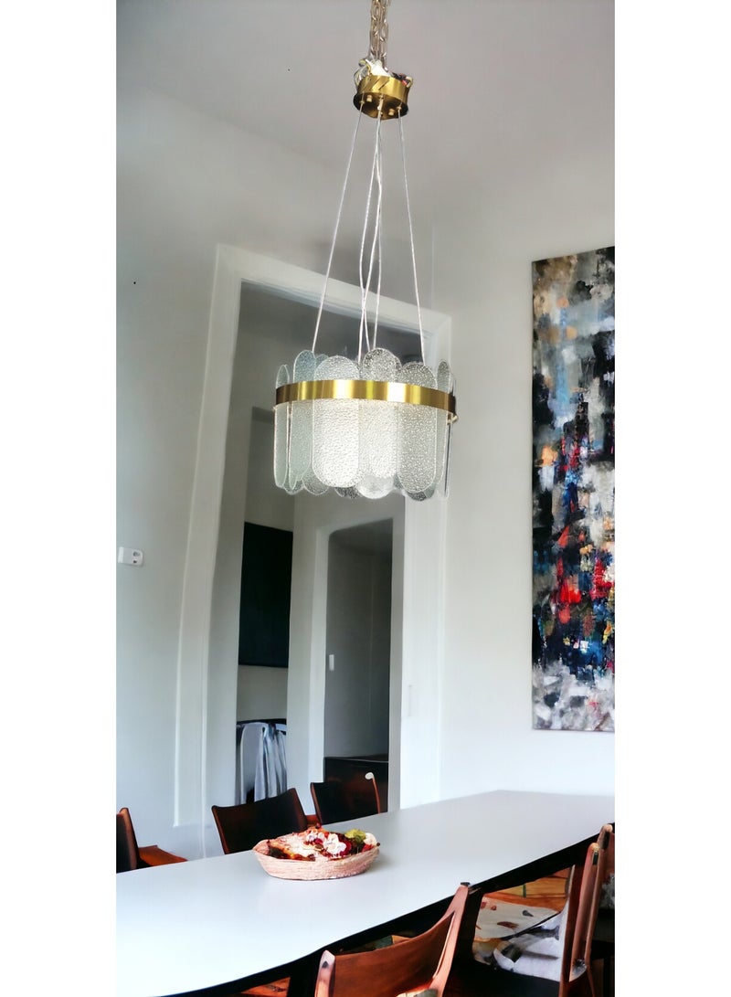 Visionary Designed Post-Modern Style Chandelier Oval Crystal Golden Ring Nordic Luxury Simple Modern Pendant Three Colour Remote Control LED Light For Villa Living Room Bedroom Cafe Dining Room - Image 2