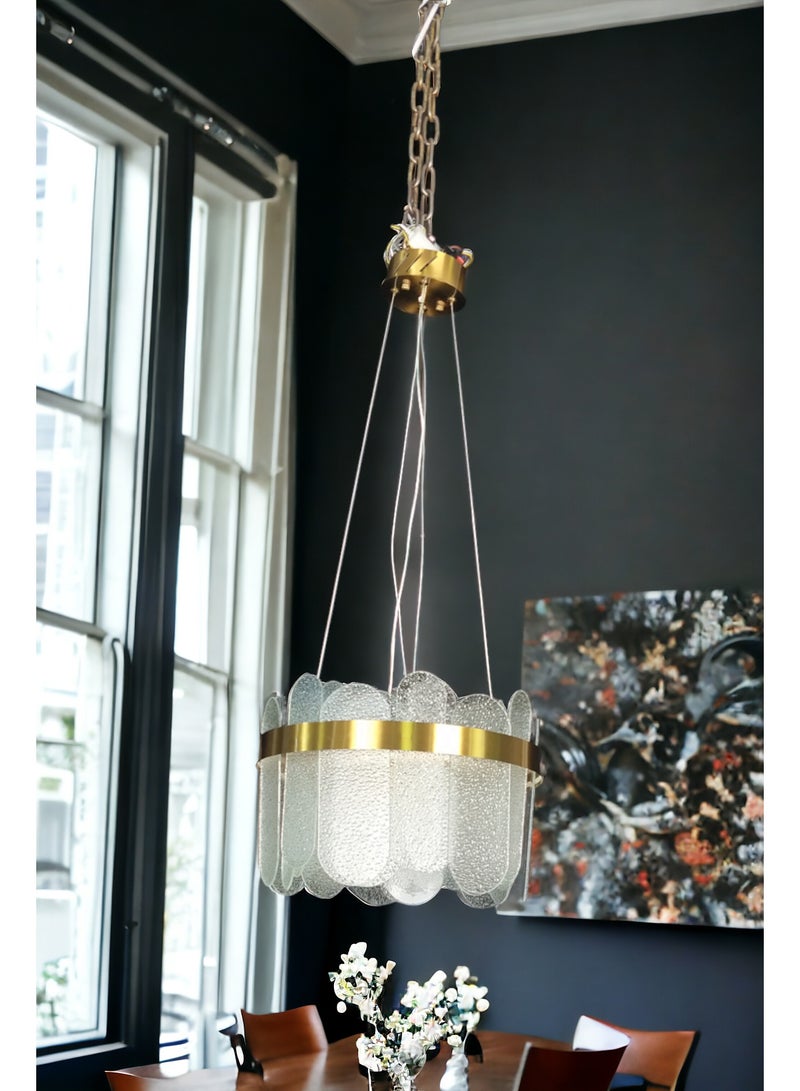 Visionary Designed Post-Modern Style Chandelier Oval Crystal Golden Ring Nordic Luxury Simple Modern Pendant Three Colour Remote Control LED Light For Villa Living Room Bedroom Cafe Dining Room - Image 3