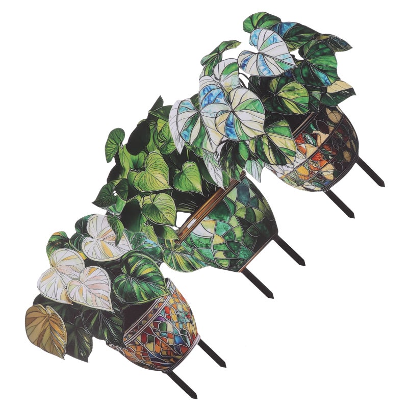 3pcs Garden Markers: Decorative Plant Label Stake PVC Plant Markers for Potted Nursery - Decoration Labels for Garden Yard Bonsai - Image 4