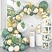 FengRise Sage Green Baby Shower Decorations 4pcs Baby Boxes with Letters for Boy Girl Sage Green and White Balloon Arch Kit Decor Woodland Birthday Party Decorations 117pcs - Image 2