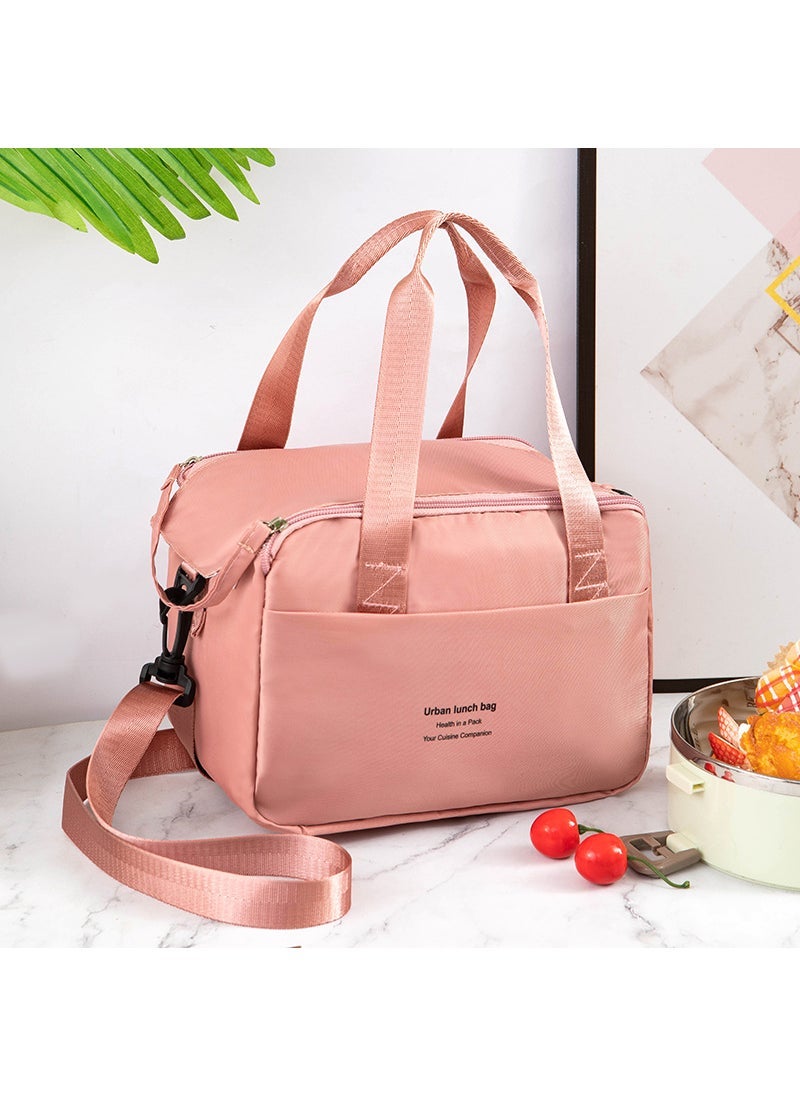 Lunch Box Large Capacity Lunch Bag for Office Students Insulated Rice Bag Handbag for Going Out with Rice Bag Portable picnic bag pink 