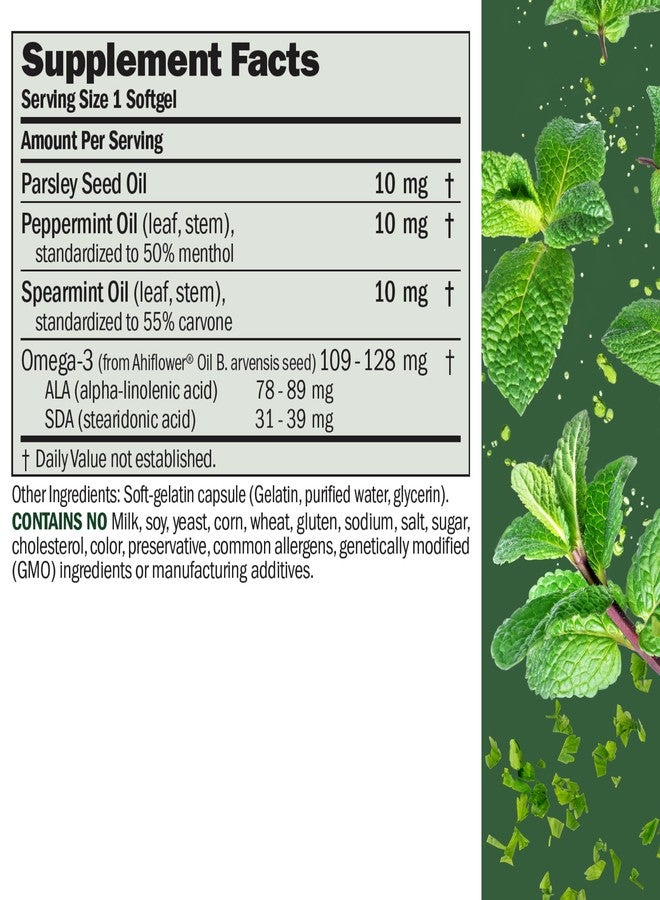 ANDREW LESSMAN Breath Plus 360 Softgels - Natural Breath Freshener, Helps Eliminate Odors from Food, Smoking, Morning Breath from The Inside Out. Peppermint, Spearmint. Easy to Swallow Softgels - Image 2