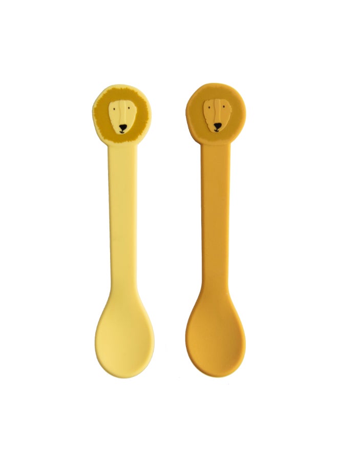 Trixie Silicone Feeding Spoon - Pack of 2 - Mr. Lion - Image 1