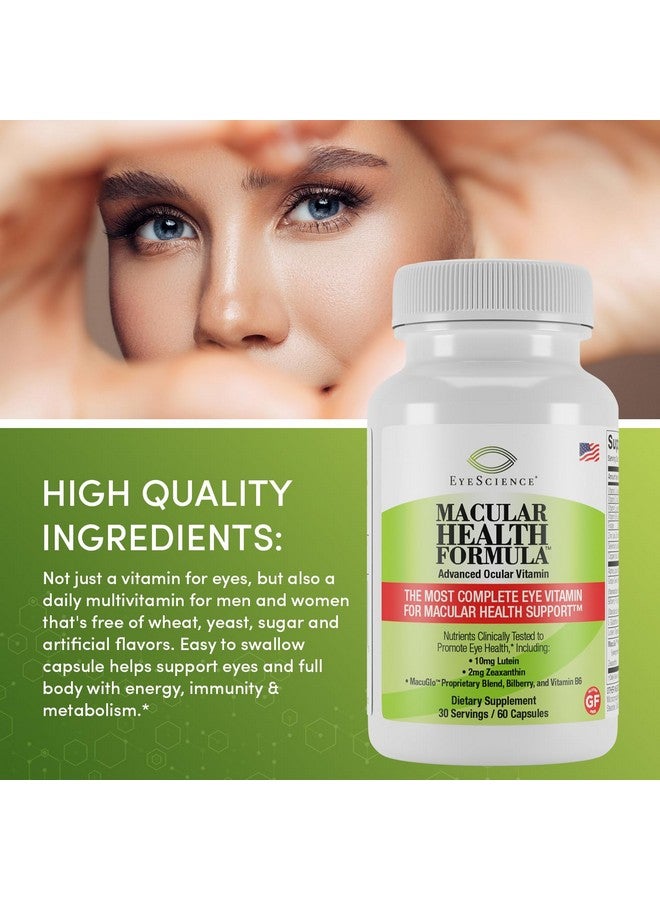 EyeScience Macular Health Beyond AREDS2 Formula, Advanced Ocular Vitamin - Containing Lutein, Zeaxanthin, Bilberry, and Vitamins C, D, E, and B6 (30 Day Supply) - Image 3