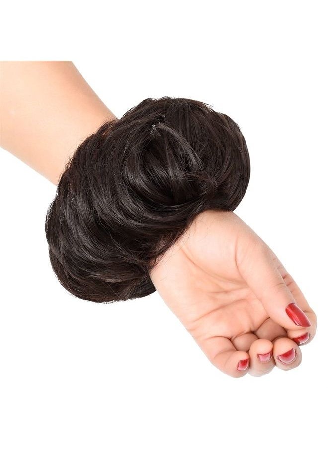 Rose bud Messy Bun Hair Pieces For Women Hair Bun Extension Updo Curly Messy Bun Scrunchie  - Image 3