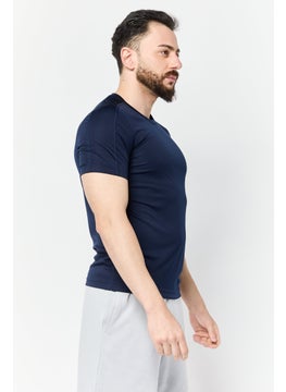 Reebok Men Sportswear Fit Short Sleeves Training T-shirt, Navy Blue  - Image 4