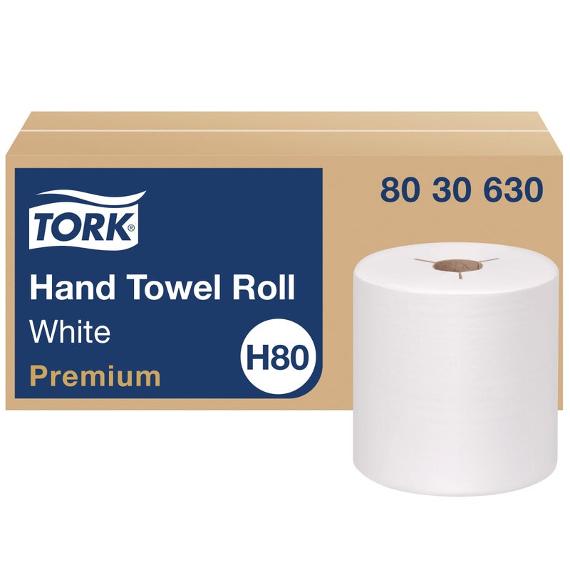 Tork Roll Hand Towel White H80, Premium, 6 rolls, 8030630 - Image 1
