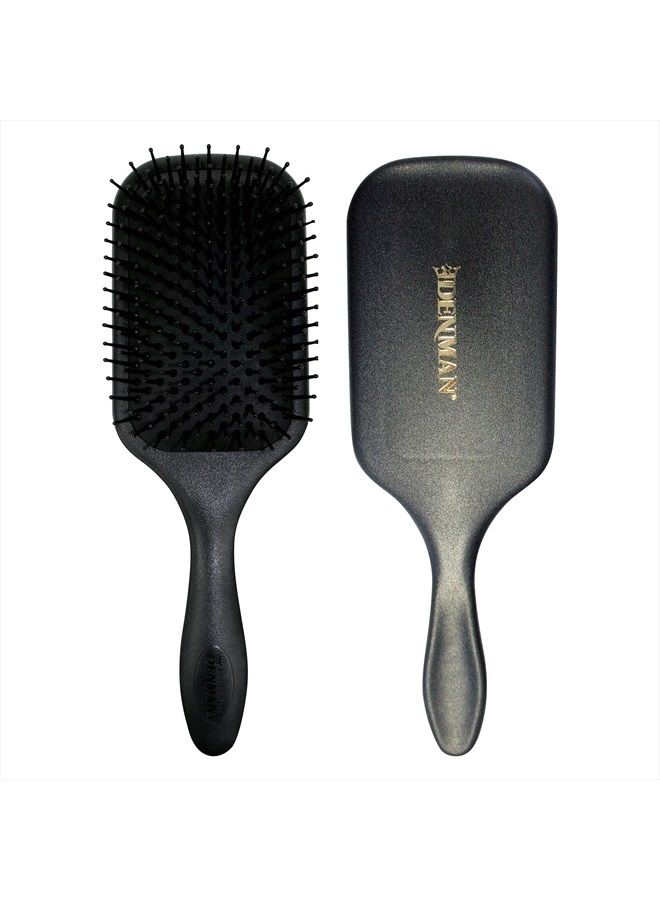 DENMAN فرشاة شعر كبيرة (سوداء) لتجفيف الشعر وفك التشابك - تصفيف مريح وفرد وتنعيم - للنساء والرجال، D83 - Image 1