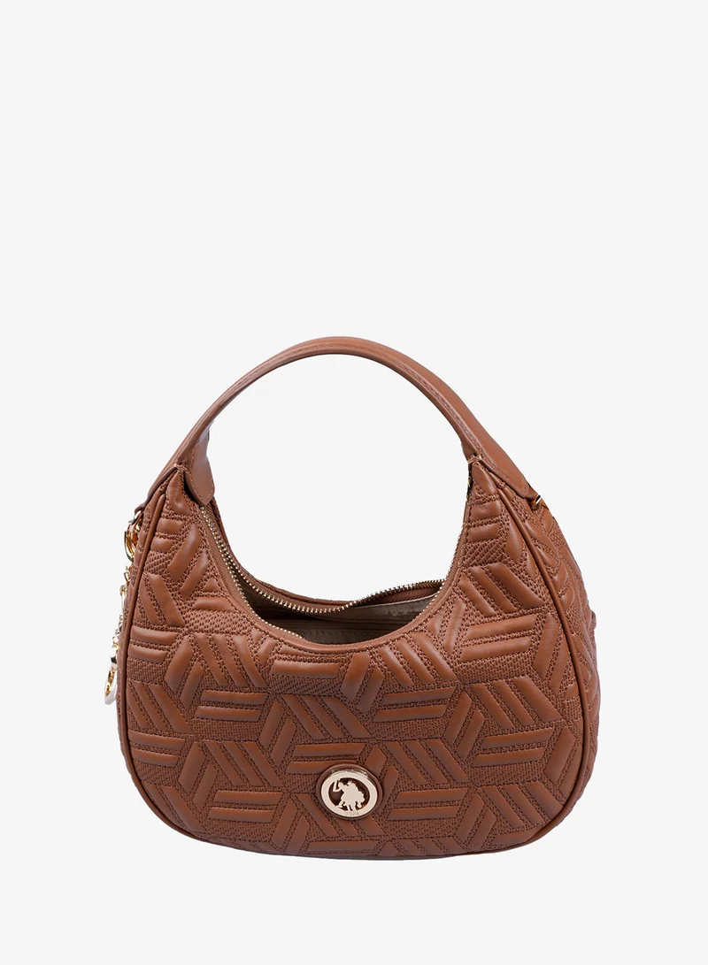 U.S. Polo Assn. Women's Crossbody Bag, Ladies Shoulder Bag Handbag for Ladies Travel Bag for Girls Tan
