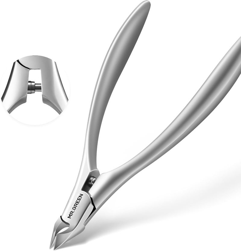 MRGREEN Cuticle Scissors Innovate Builtin Spring Cuticle Nippers Clippers Trimmer Dead Skin Remover Beauty Manicure Tool Cuticle Nipper