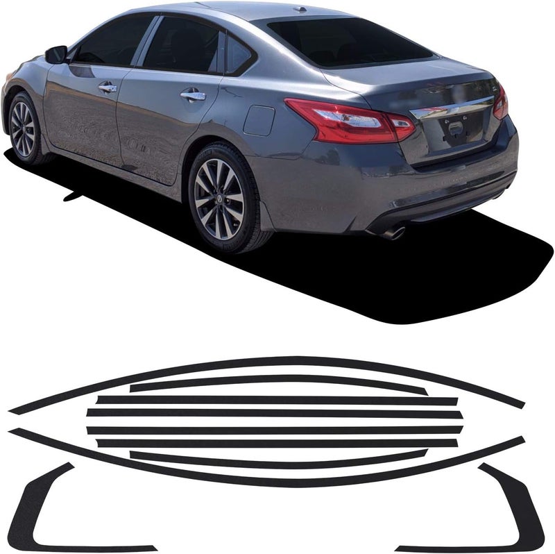 Gomu Gloss Black Window Trim Vinyl Wrap Kit for Nissan Altima - Image 2
