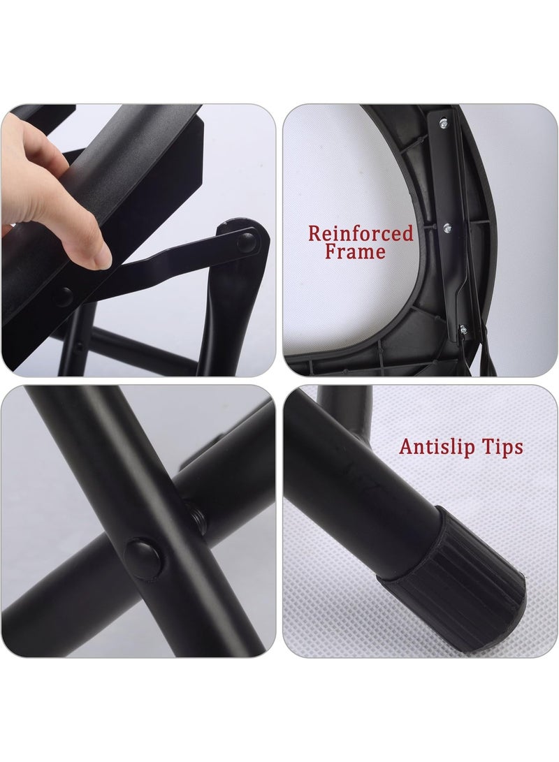 BJM Folding Commode Chair Portable Toilet Seat, 90kg Capacity - Image 4