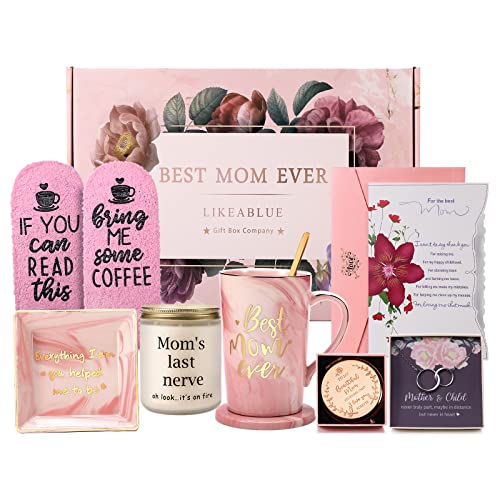 LIKEABLUE Mom Birthday Gifts from daughter son,Mothers Day Gifts Basket Set for mom, Best Mom Gifts,Christmas Gifts for Mom,Happy Birthday Gift Ideas,Unique Gift Ideas for mom - Image 1