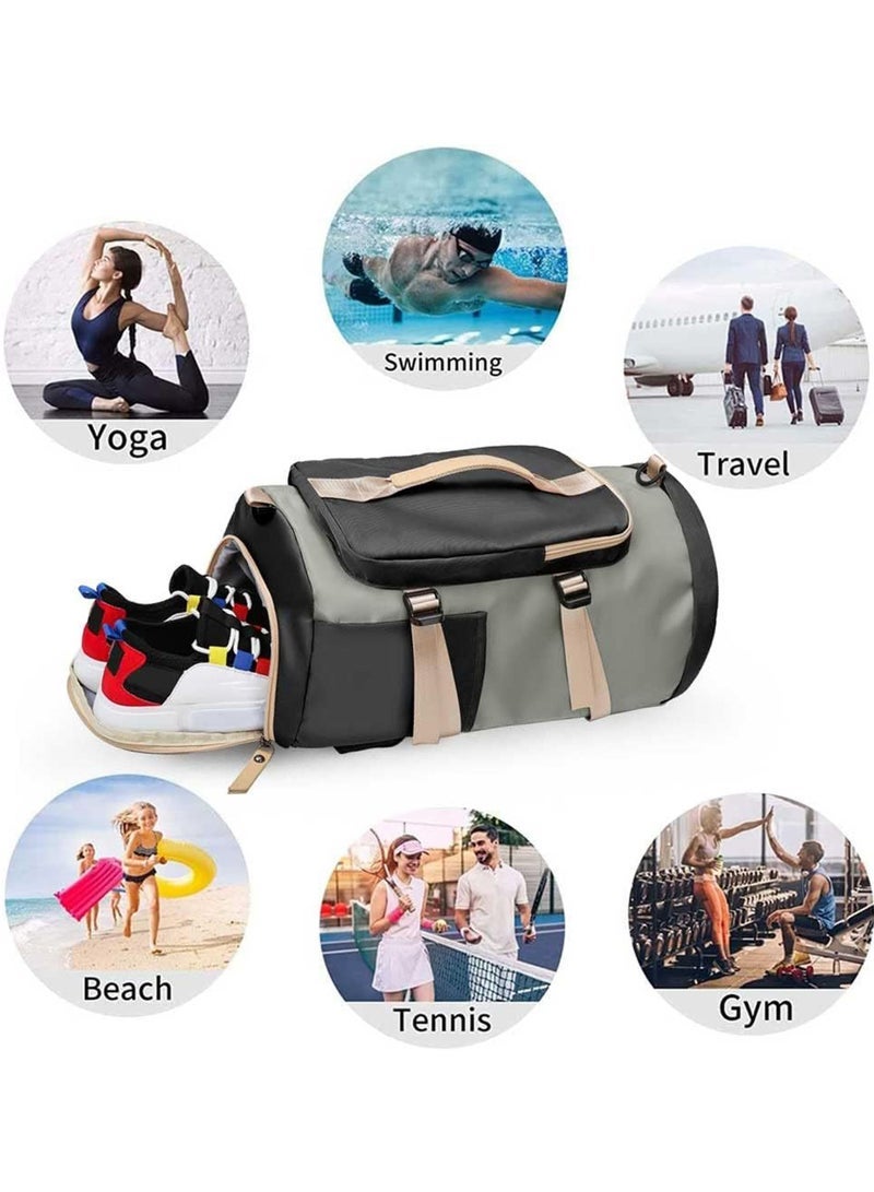 Capacity Sports Gym Bag Sports Gym Bag with Shoes Compartment & Wet Pocket Sports Gym Bag for Men & Women Multi-Occasion Application of Sports Bag - Image 4