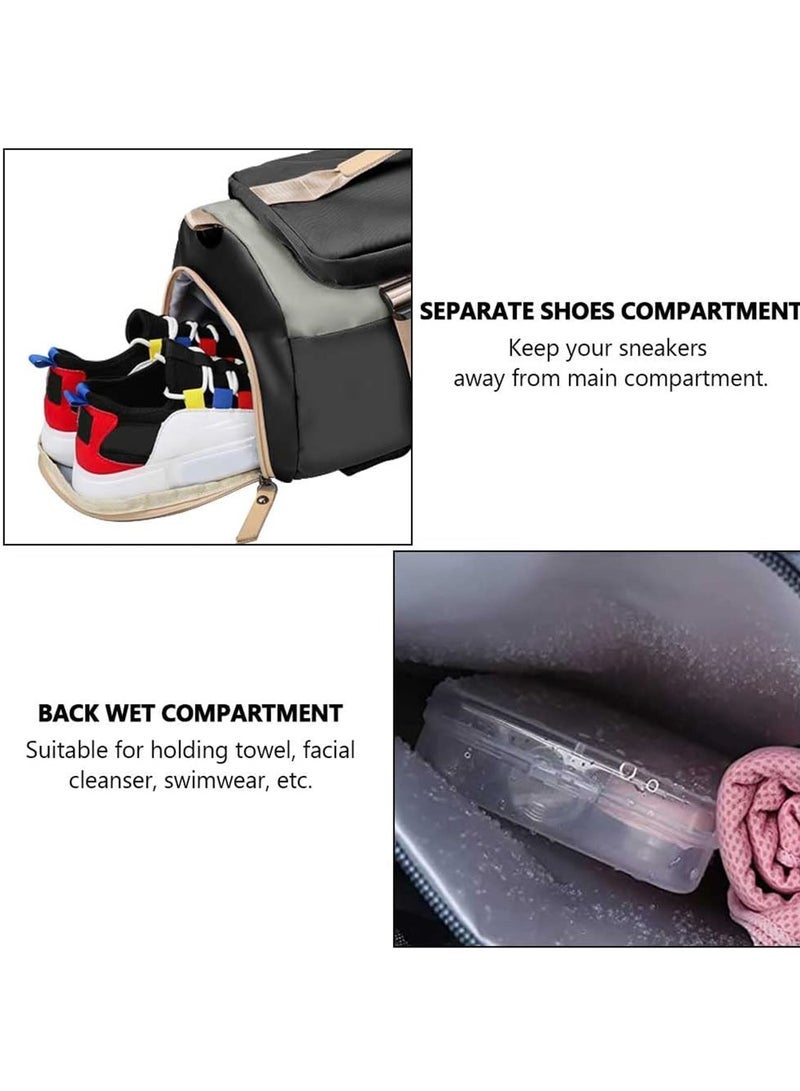 Capacity Sports Gym Bag Sports Gym Bag with Shoes Compartment & Wet Pocket Sports Gym Bag for Men & Women Multi-Occasion Application of Sports Bag - Image 5