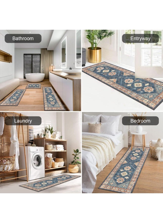 اكسيسن سجاد مطبخ للأرضيات 3 قطع، سجاد مطبخ مضاد للانزلاق قابل للغسل، سجادة مريحة للمنزل، المغسلة، الغسيل، الحمام (40*60 سم + 50*80 سم + 50*120 سم) - Image 5