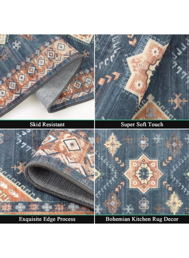 اكسيسن سجاد مطبخ للأرضيات 3 قطع، سجاد مطبخ مضاد للانزلاق قابل للغسل، سجادة مريحة للمنزل، المغسلة، الغسيل، الحمام (40*60 سم + 50*80 سم + 50*120 سم) - Image 3