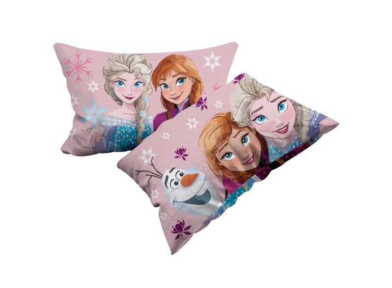 Frozen Set of 2 Cotton Pillowcases Pair of Pillow Cases for Bed Pillows 2 Pieces 100 Cotton 50 x 80 cm Envelope Closure
