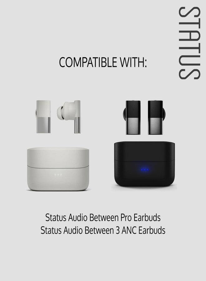 Status Audio Memory Foam Replacement Earbud Tips - for Between Pro and Between 3ANC Earbuds [Bone (White)] - Image 4