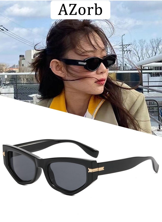 AZorb Cat Eye Sunglasses Women Men Oval Vintage Sun Glasses for Women's Men's Polarized Sunglass Mens Ladies Shades Retro Fashion Trendy UV400 Protection Eyewear  - Image 1