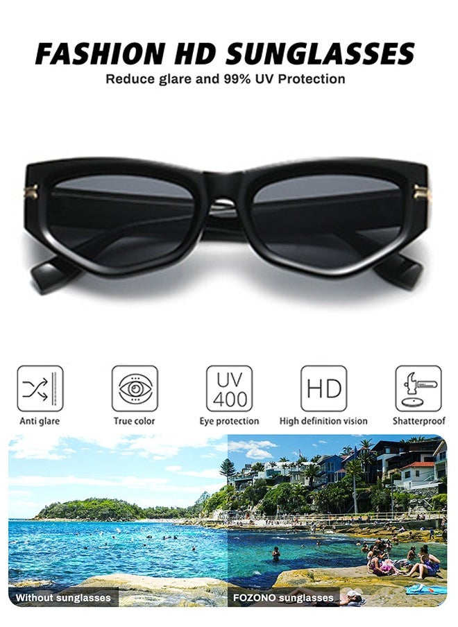 AZorb Cat Eye Sunglasses Women Men Oval Vintage Sun Glasses for Women's Men's Polarized Sunglass Mens Ladies Shades Retro Fashion Trendy UV400 Protection Eyewear  - Image 2