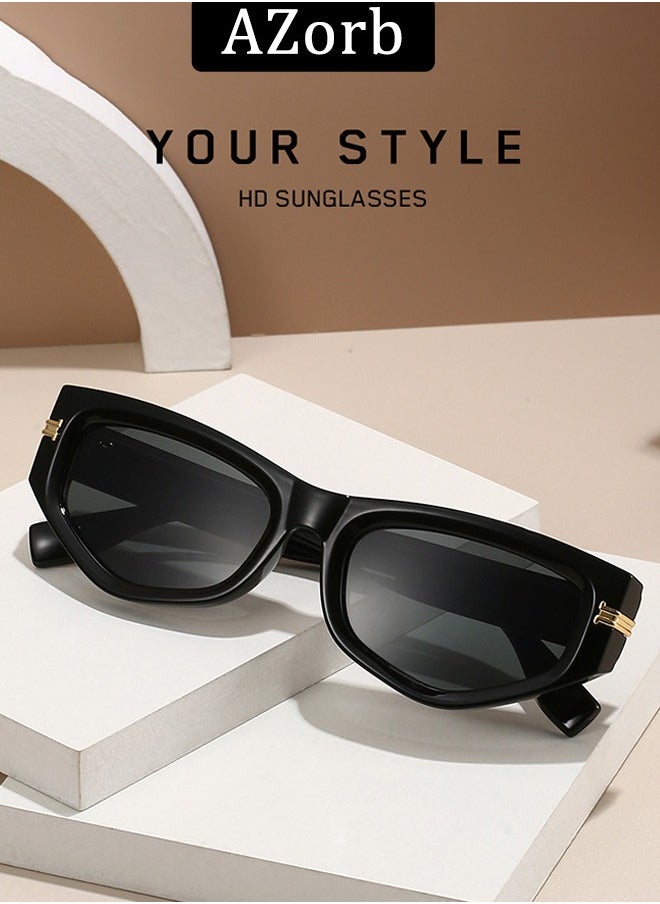 AZorb Cat Eye Sunglasses Women Men Oval Vintage Sun Glasses for Women's Men's Polarized Sunglass Mens Ladies Shades Retro Fashion Trendy UV400 Protection Eyewear  - Image 4