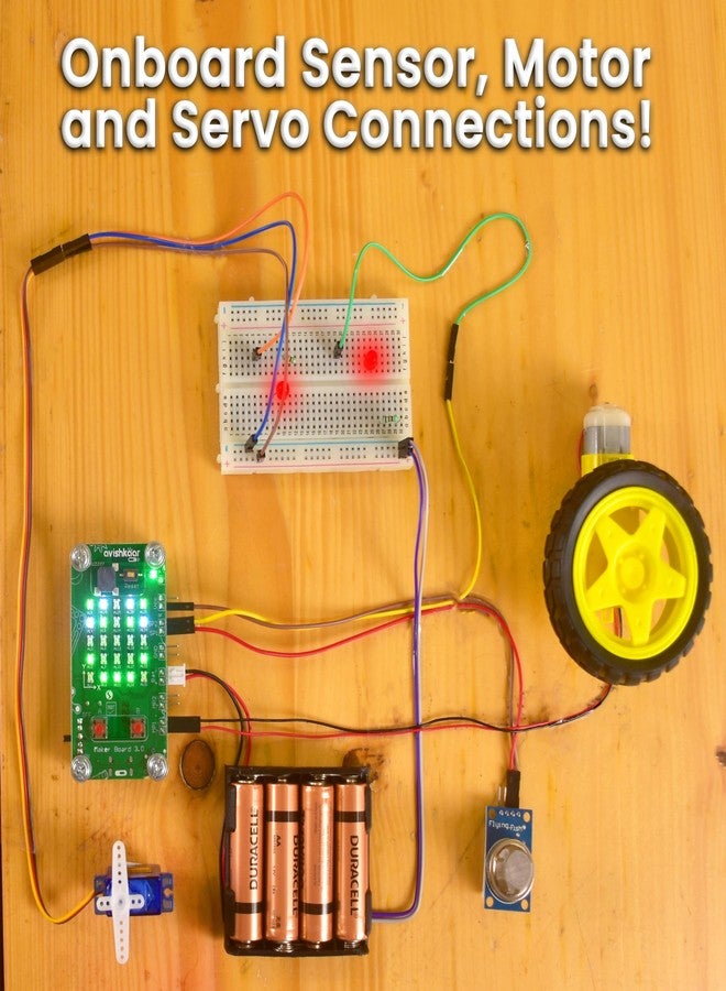 Avishkaar Maker Board 3.0 Single Board Computer for Kids | AI & Robotics Coding Board with Motor Drivers, Sensor Ports, Bluetooth, Block & Python Coding | School STEM Lab Kit CBSE ICSE Aligned - Image 4