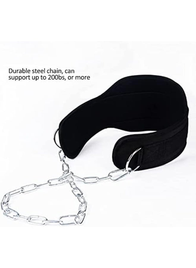 Fitness Dipping Weight Lifting Belt with Chain, Half Length - Image 4