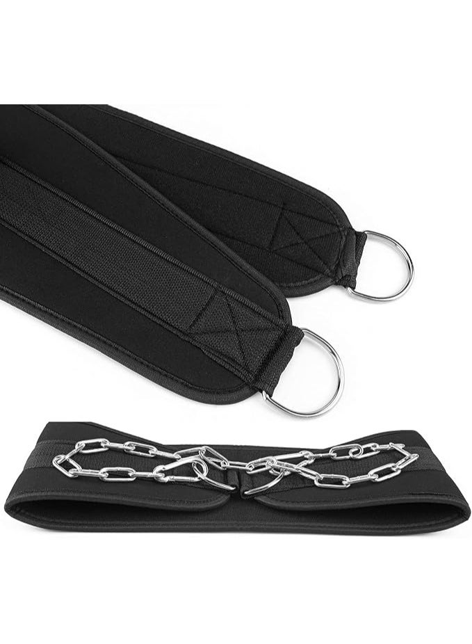 Fitness Dipping Weight Lifting Belt with Chain, Half Length - Image 2