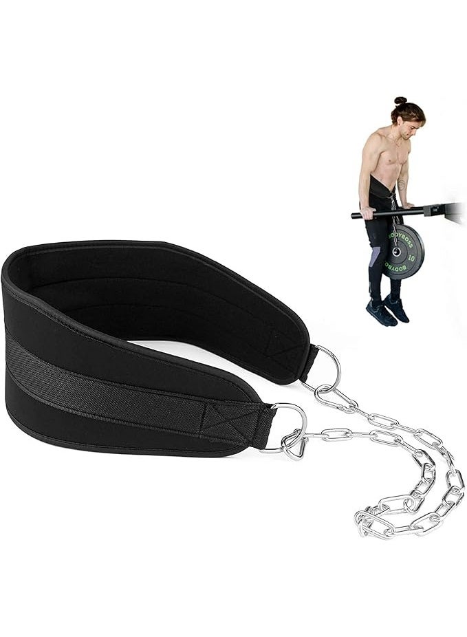 Fitness Dipping Weight Lifting Belt with Chain, Half Length - Image 1