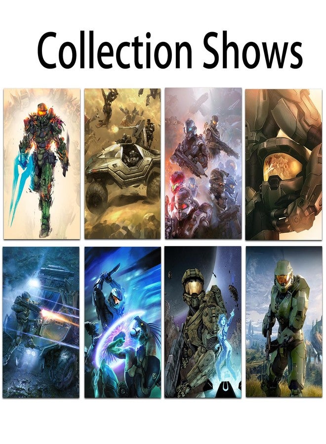 Pounchi Shooting Video Game Posters (8 Pcs with Glue Dots) 11.2" x 16.5" Cartoon HD Printing Poster Unframed Version for Room Bedroom Club Wall Art Decor for Teens - Image 2