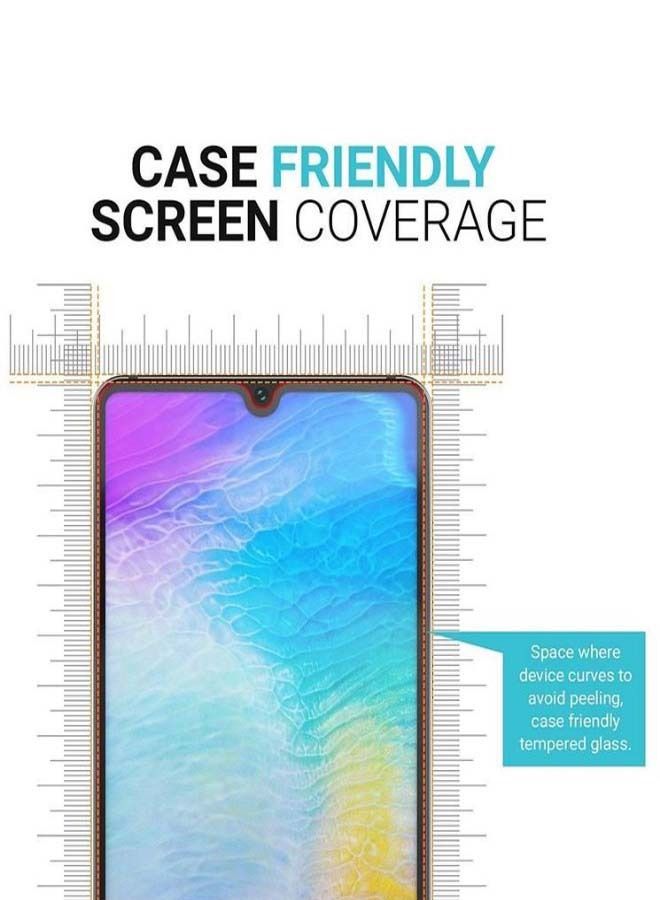 واقي شاشة من الزجاج المقوى لهاتف هواوي ميت 20 مقاس 6.3 بوصة أسود / شفاف - Image 3