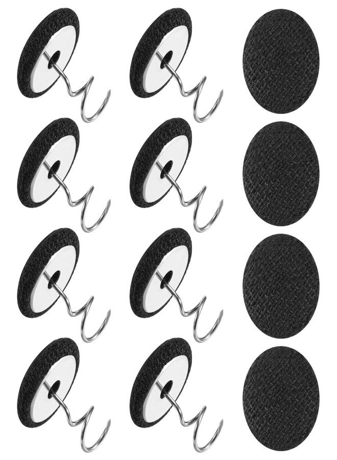 Eldraqth 12 Pcs Decorative Upholstery Tacks Small Linen Fabric Covered Button Upholstery Twist Pins Small Pins Classy Bed Skirt Pin Slipcover Screws for Slipcovers Headliners Fixed 0.6 Inches - Image 1