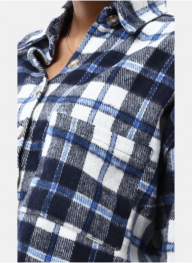 RAVIN Long Sleeves Tartan Short Shirt  - Image 4