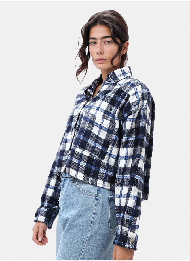 RAVIN Long Sleeves Tartan Short Shirt  - Image 2