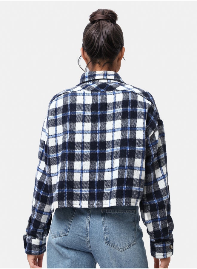 RAVIN Long Sleeves Tartan Short Shirt  - Image 3