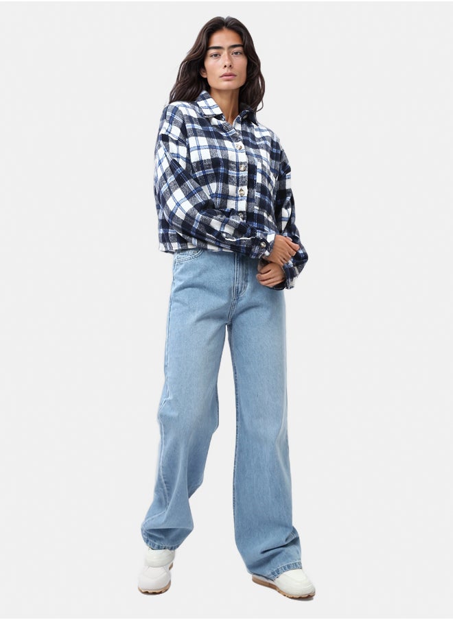 RAVIN Long Sleeves Tartan Short Shirt  - Image 5